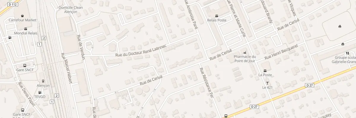 Plan du 25 Rue de Cerisé à Alençon