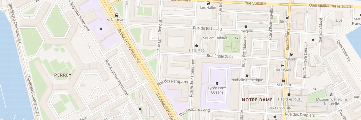 Plan du 12 Rue Emile Zola au Havre