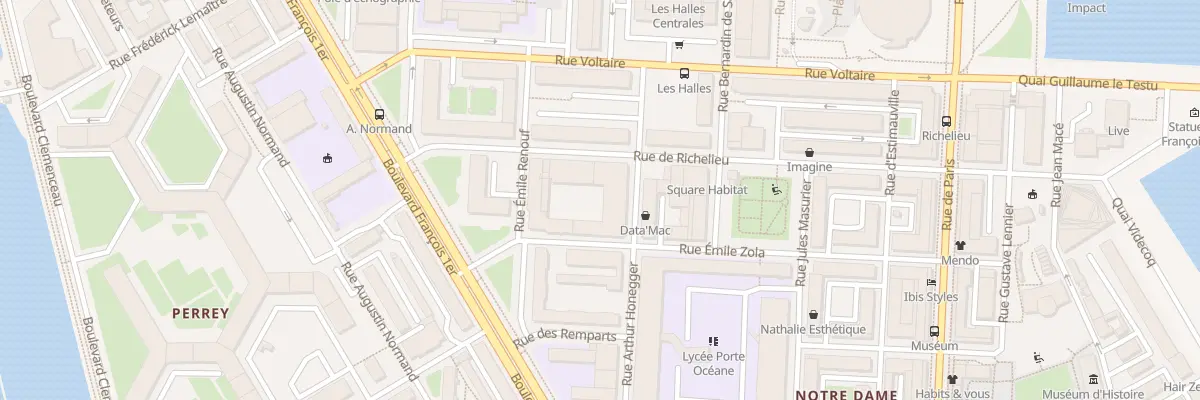 Plan du 15 Rue Emile Zola au Havre