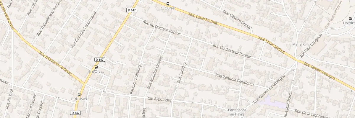 Plan du 7 Rue Zénoble Gaudouin au Havre