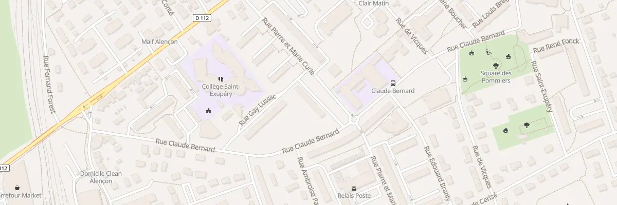 Plan du 16 Rue Pierre et Marie Curie à Alençon