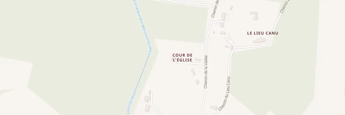 Plan du 1575 Che de la Vallée au Mesnil-Simon