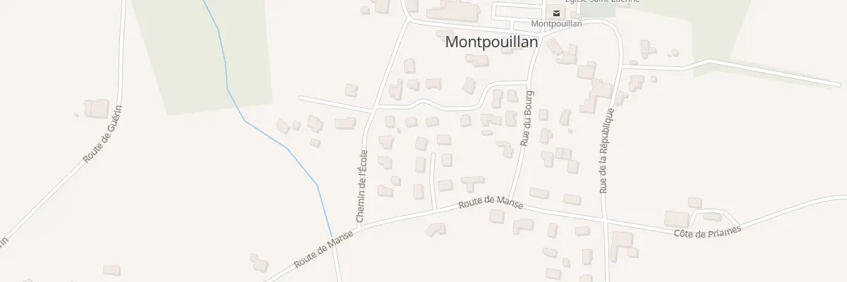 Plan du 208 Rte de Mansé à Montpouillan