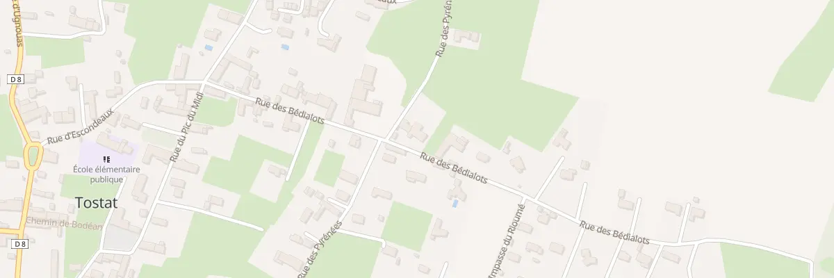 Plan du 19 Rue des Bédialots à Tostat
