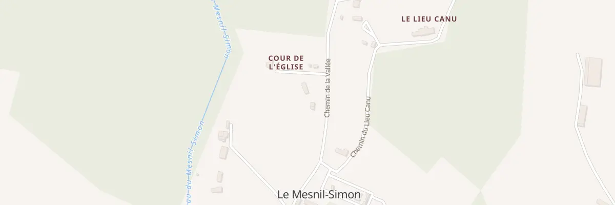 Plan du 1521 Che de la Vallée au Mesnil-Simon