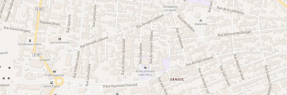 Plan du 8 Rue Dupuytren au Havre