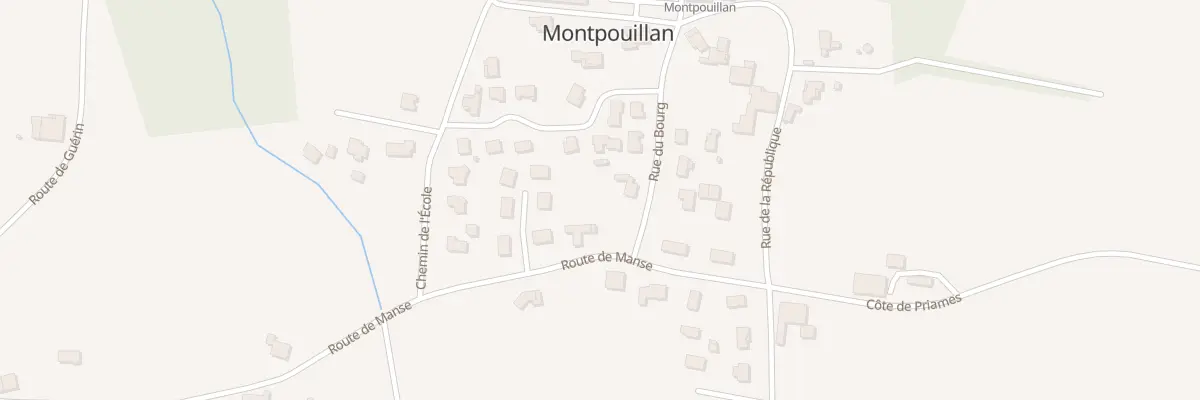 Plan du 134 Rue du Bourg à Montpouillan