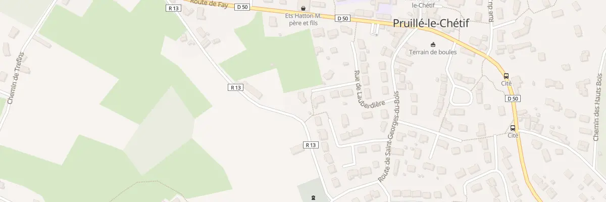 Plan du 8 Rue de Lauberdière à Pruillé-le-Chétif
