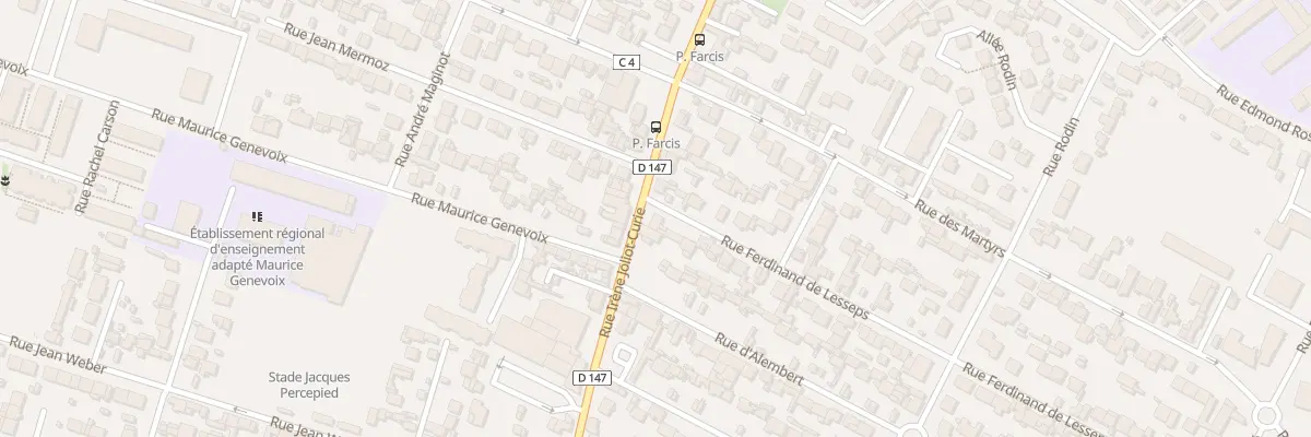 Plan du 190 Rue Irène Joliot-Curie au Havre