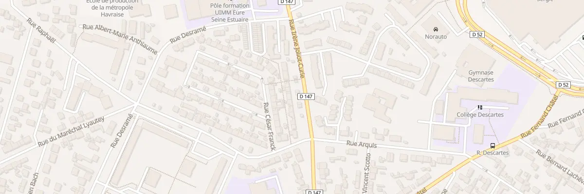 Plan du 321 Rue Irène Joliot-Curie au Havre