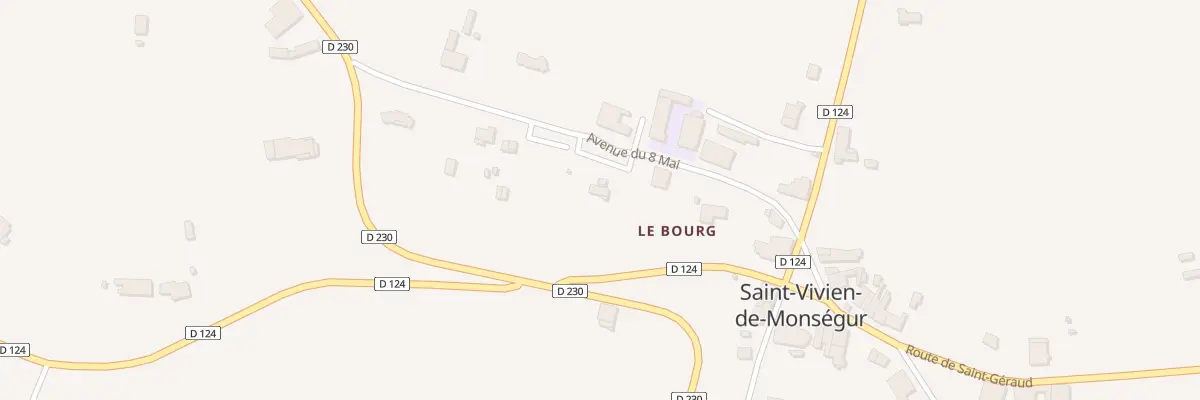 Plan du 8 Av du 8 Mai à Saint-Vivien-de-Monségur
