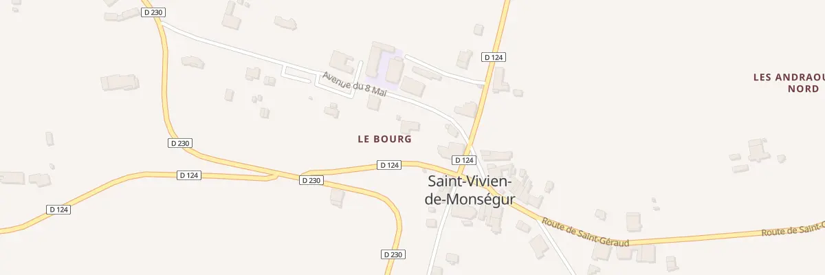 Plan du 1 Rte de Sainte-Gemme à Saint-Vivien-de-Monségur