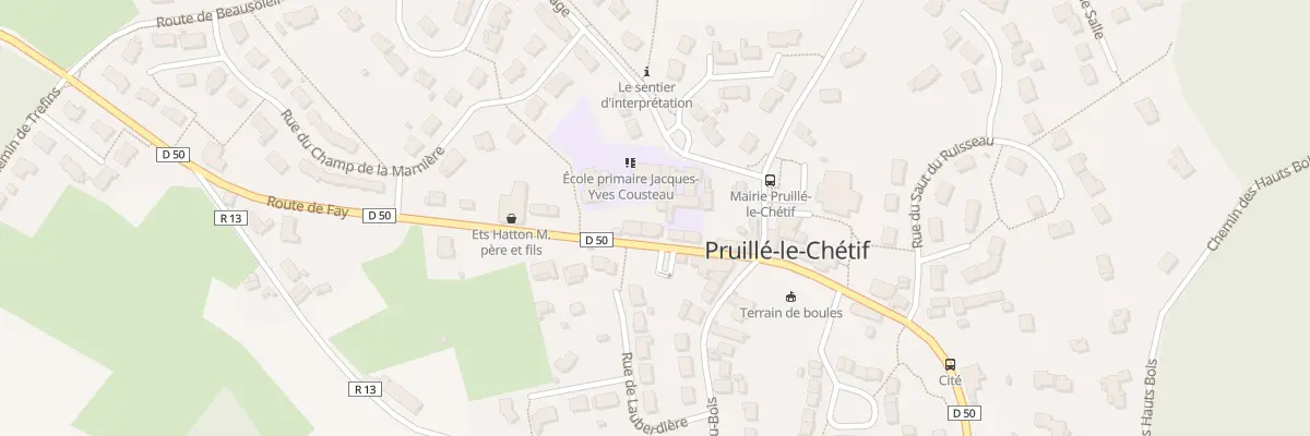Plan du 8 Rte de Fay à Pruillé-le-Chétif