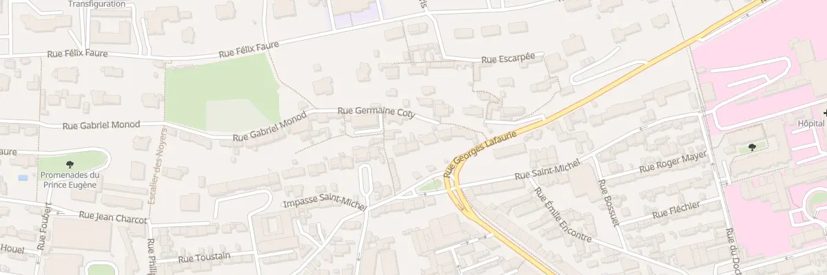 Plan du 9 Rue Germaine Coty au Havre