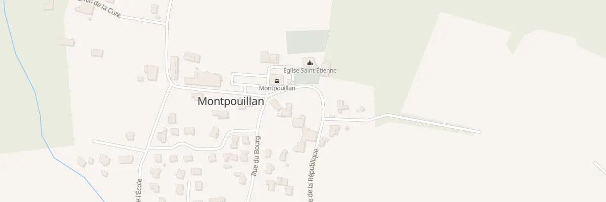 Plan du 208 Rue de la République à Montpouillan