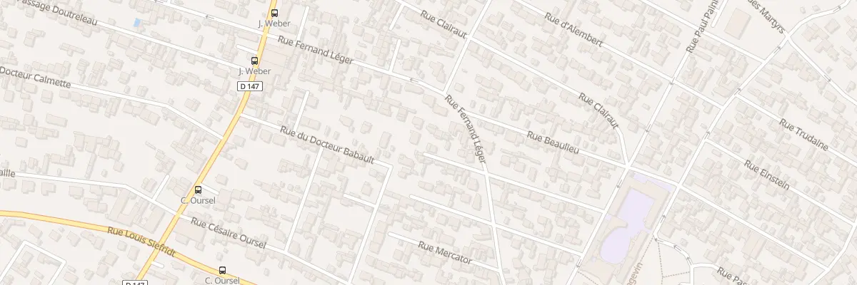 Plan du 1 Rue Méchain au Havre