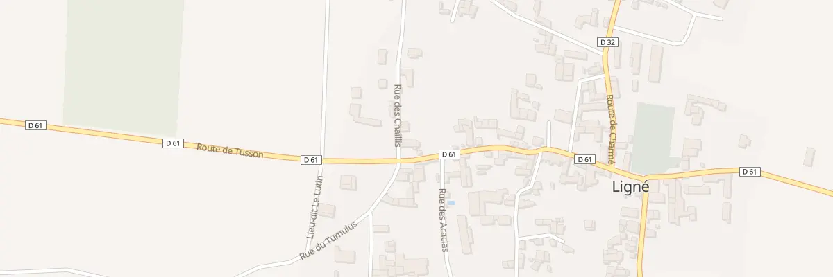 Plan du 12 Rte de Tusson à Ligné