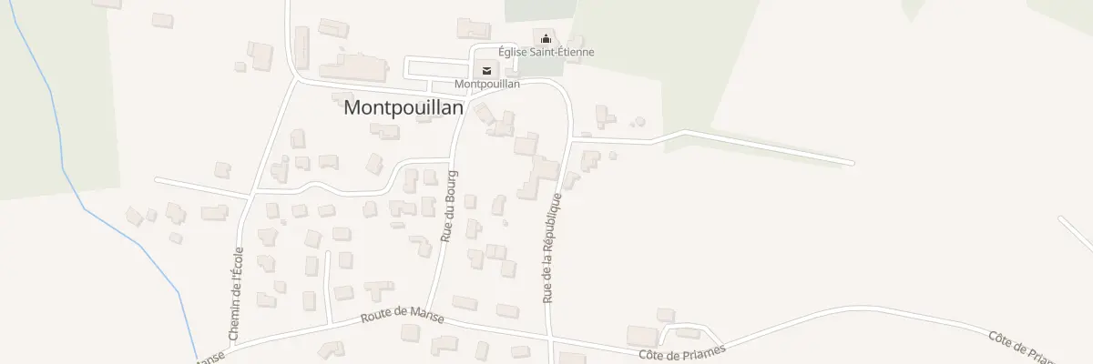 Plan du 338B Rue de la République à Montpouillan