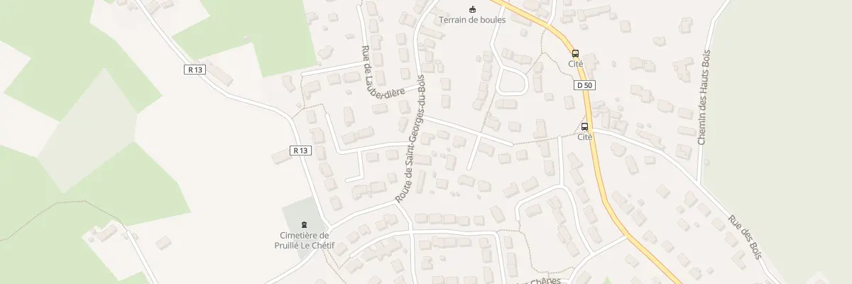 Plan du 13 Rte de St Georges à Pruillé-le-Chétif