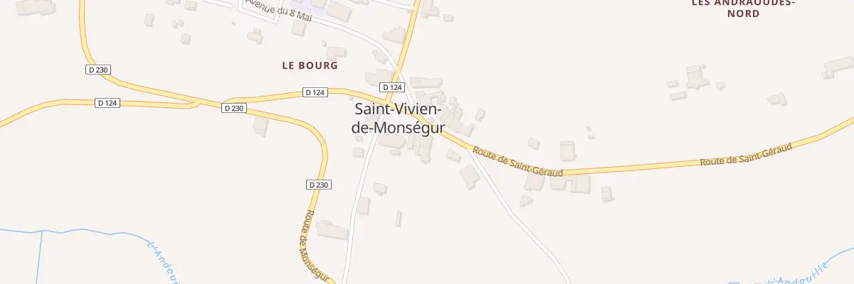 Plan du 1 Pl de L’Èglise à Saint-Vivien-de-Monségur