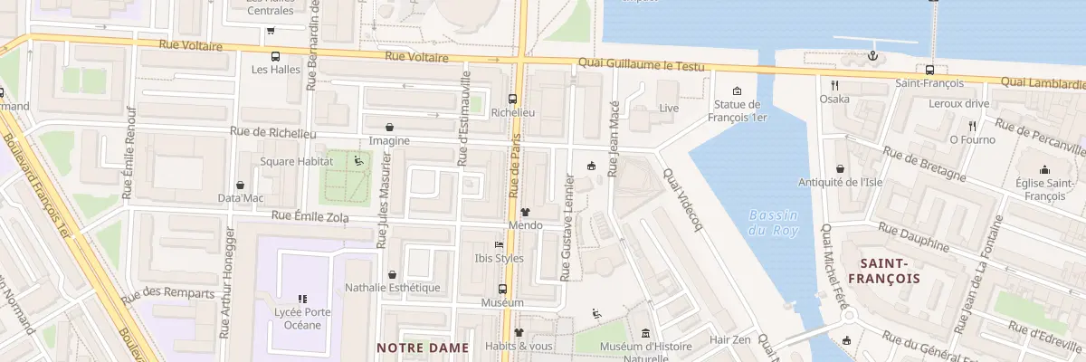 Plan du 93 Rue Emile Zola au Havre