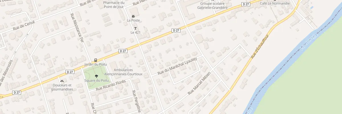 Plan du 9 Rue du Mal Lyautey à Alençon