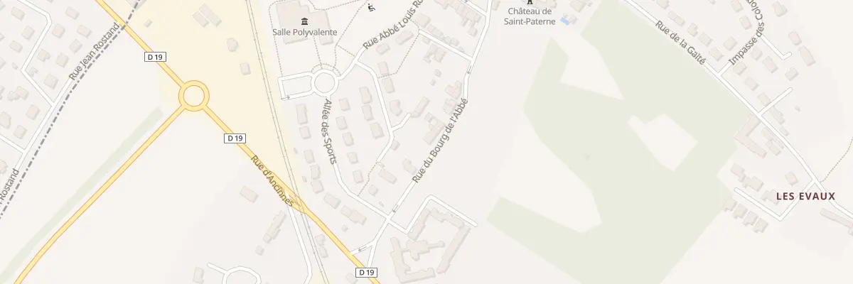 Plan du 20 Rue du Bourg l’Abbe à Saint-Paterne - Le Chevain