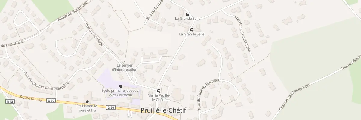 Plan du 2T Rte de Trangé à Pruillé-le-Chétif