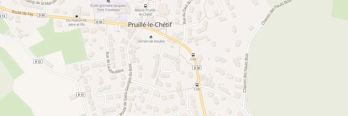 Plan du 13 Rue du Cèdre à Pruillé-le-Chétif