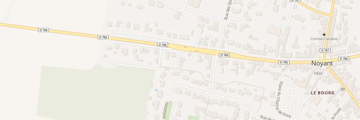 Plan du 45 Rte de Bauge (Noyant) à Noyant-Villages
