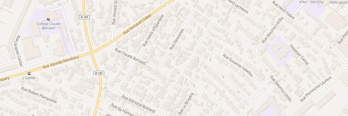 Plan du 8 Rue Descartes au Havre
