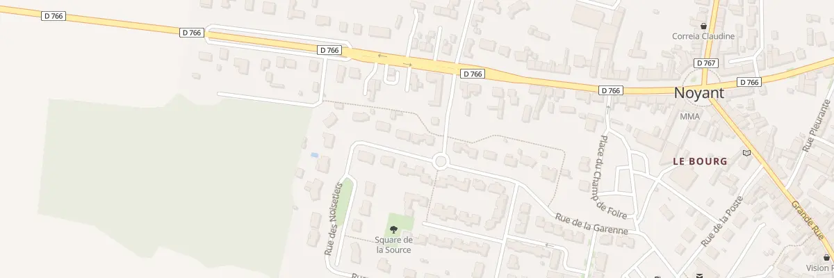 Plan du 4 Rue des Noisetiers à Noyant-Villages