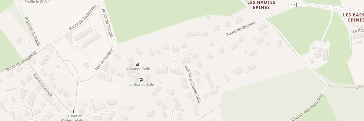 Plan du 1 Rue de la Grande Salle à Pruillé-le-Chétif