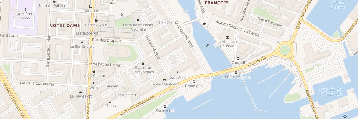 Plan du 105 Quai de Southampton au Havre