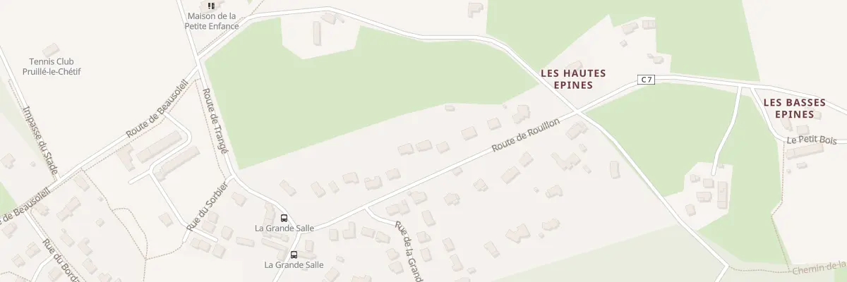 Plan du 13 Rte de Rouillon à Pruillé-le-Chétif