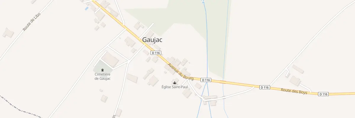 Plan du 64A Le Bourg à Gaujac
