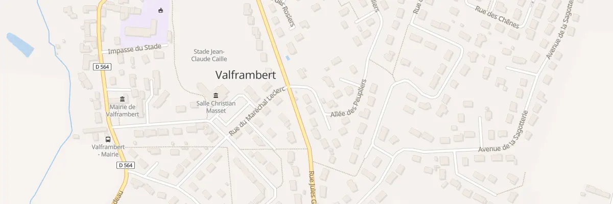 Plan du 2 All des Peupliers à Valframbert
