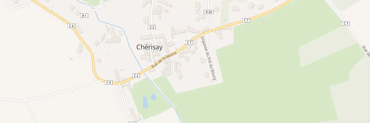 Plan du 1 Pl de l’Eglise à Chérisay