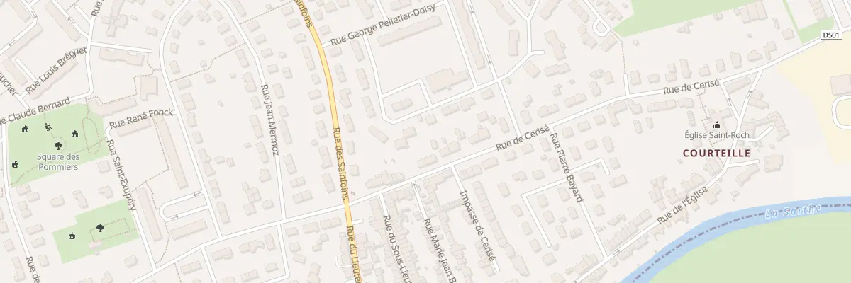 Plan du 91 Rue de Cerisé à Alençon