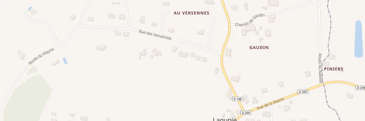 Plan du 89 Rue des Versennes à Lagupie