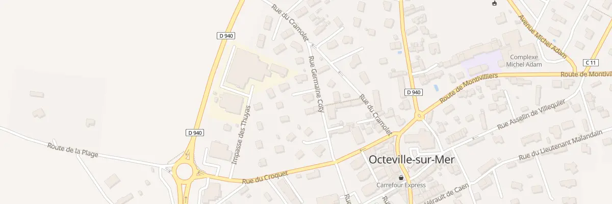Plan du 6884 Rue Germaine Coty à Octeville-sur-Mer