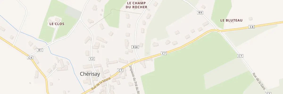 Plan du 2 Rue du Champ du Rocher à Chérisay