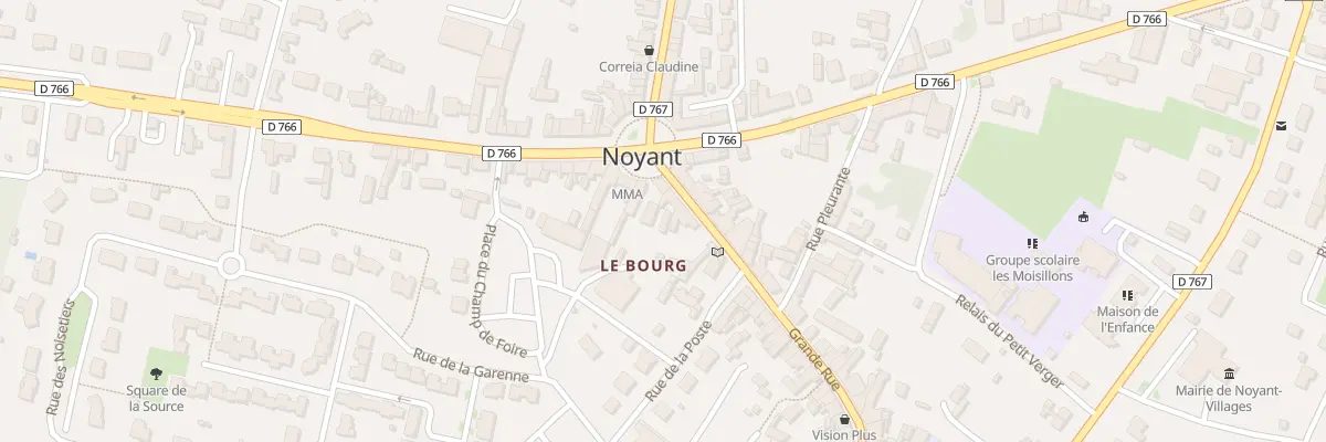Plan du 4 Rue Grande Rue (Noyant) à Noyant-Villages