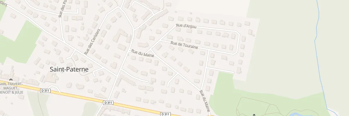 Plan du 8 Rue du Maine à Saint-Paterne - Le Chevain