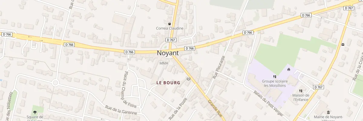 Plan du 3 Rue Grande Rue (Noyant) à Noyant-Villages