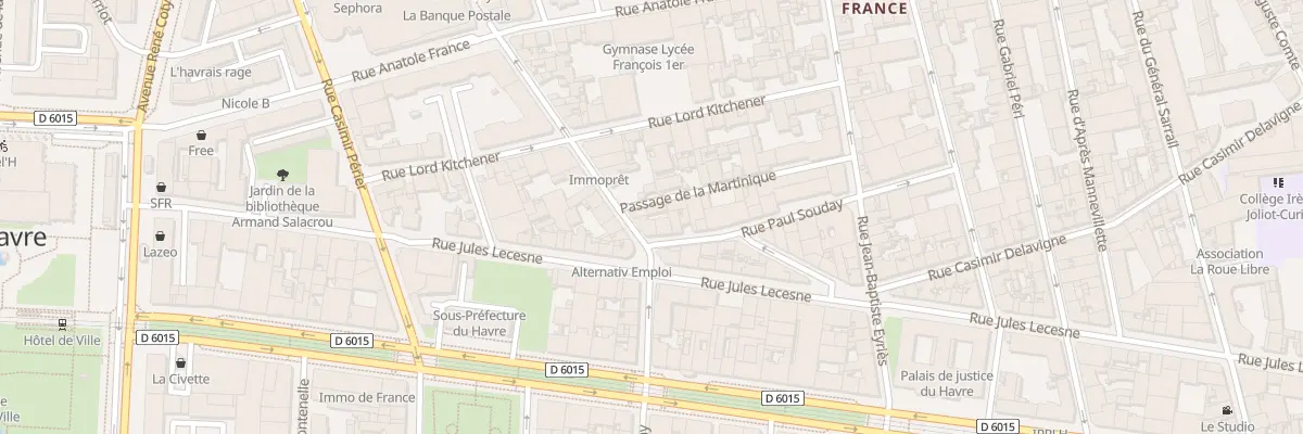 Plan du 1 Rue du Bastion au Havre