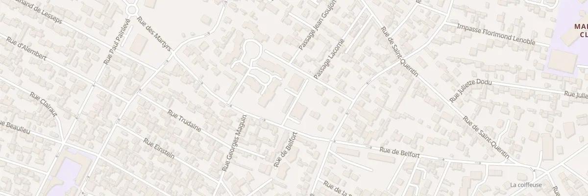 Plan du 25 Rue de Belfort au Havre