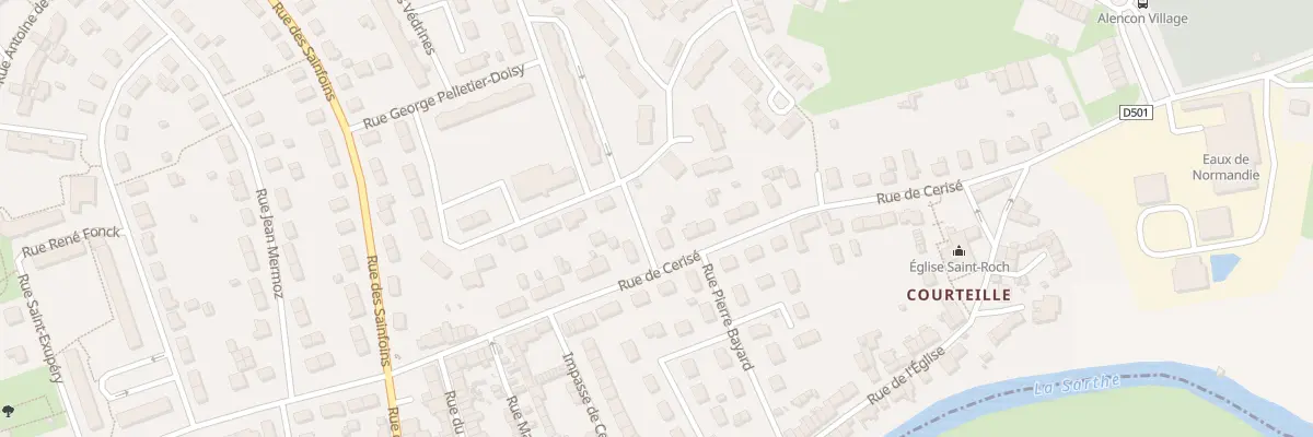 Plan du 105 Rue de Cerisé à Alençon