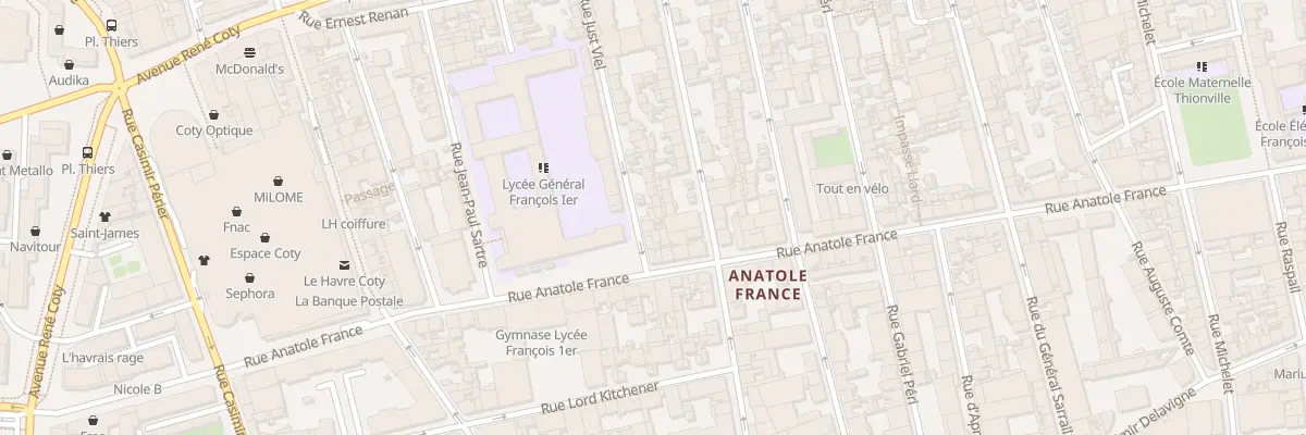 Plan du 8 Rue Just Viel au Havre