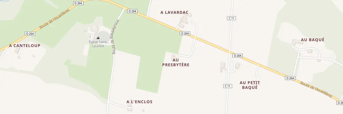 Plan du 2180 Rte de Houeilleres à Castelnau d’Auzan Labarrère